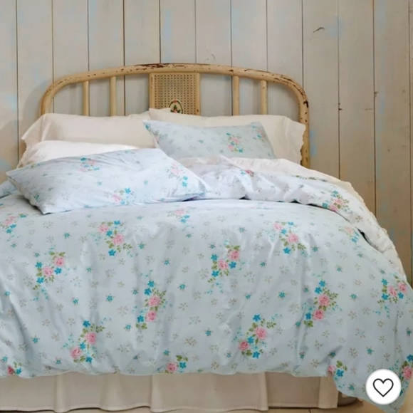 Lily Rose Duvet Cover Set Blue - Simply Shabby Chi - Picture 6 of 6